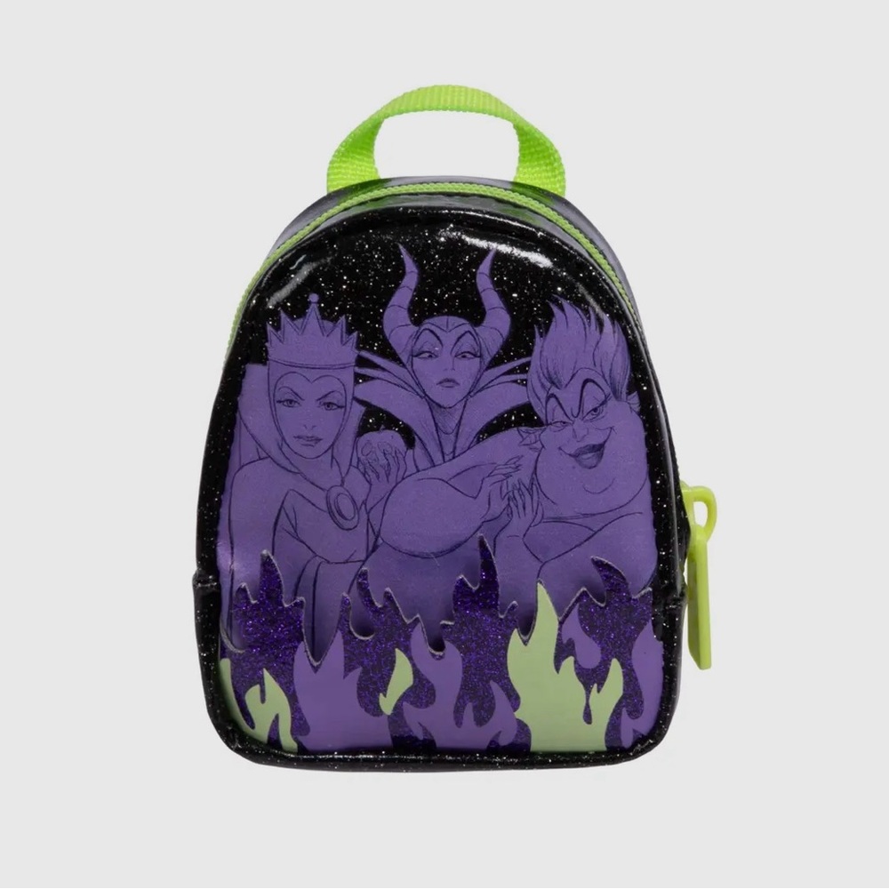 Disney Villains Kids Mini Backpack with stationery- Black and Purple
